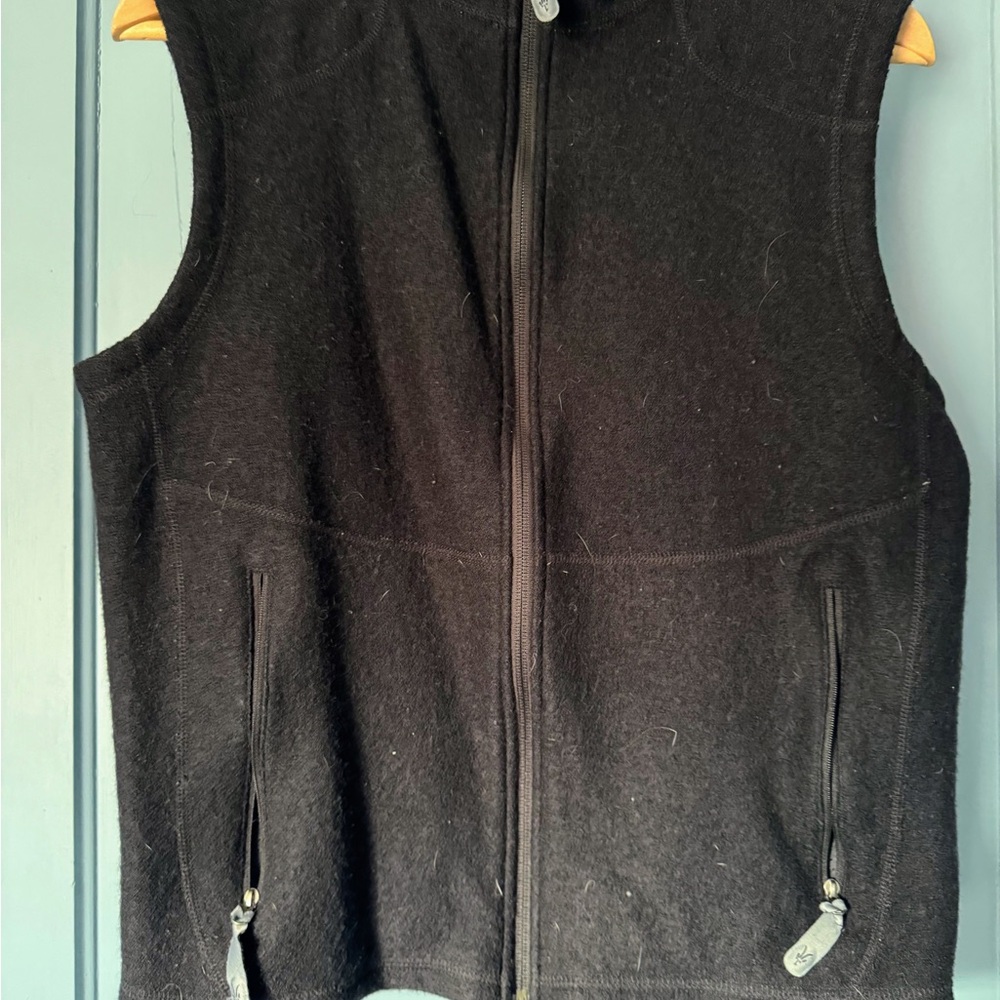 Ibex Black Wool Vest
